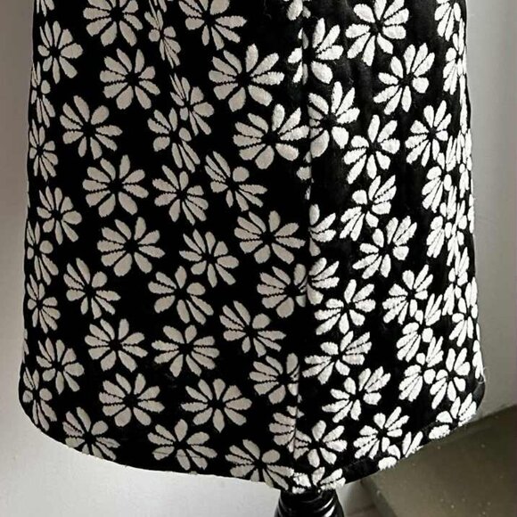 La Fée Maraboutée Black & White Jacquard Daisy Short Shift  Dress – EU 38 - Picture 7 of 13